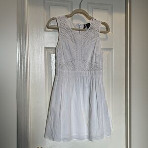 Fire Los Angeles White Eyelet Sleeveless Dress